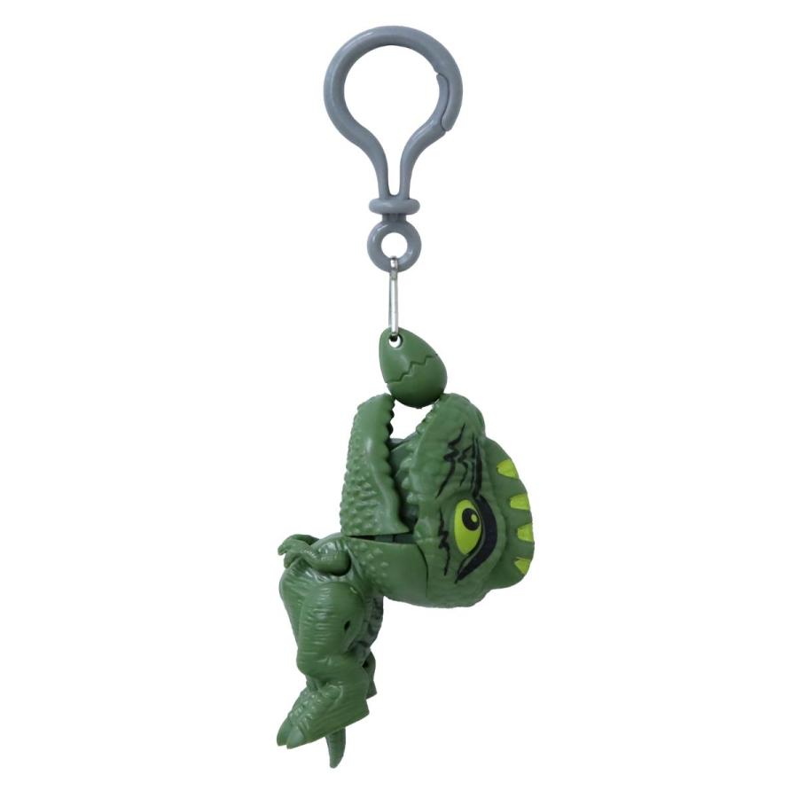 パクパクキーホルダー 恐竜 1個 単品 選べる4色 ギミック付き