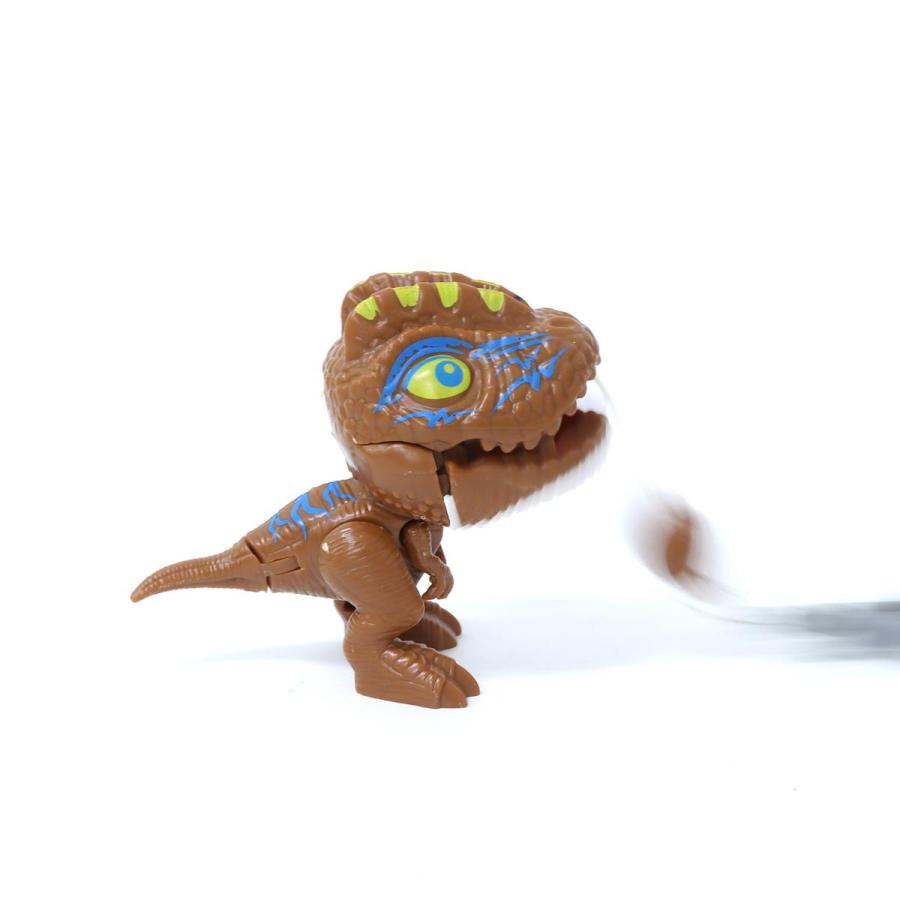パクパクキーホルダー 恐竜 1個 単品 選べる4色 ギミック付き