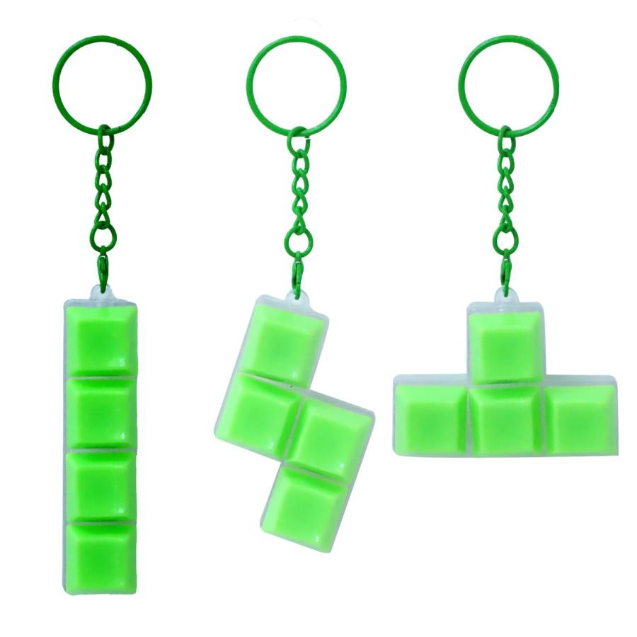 カチカチキーボード キーホルダー ブロック型 選べる4色 レトロゲーム