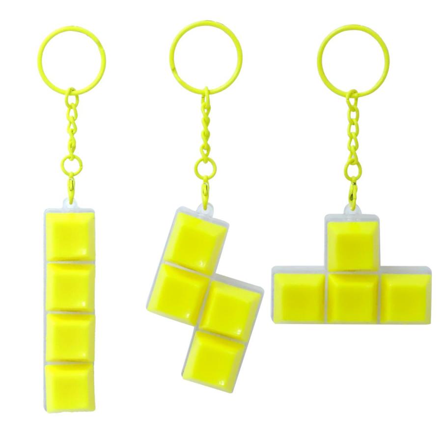 カチカチキーボード キーホルダー ブロック型 選べる4色 レトロゲーム