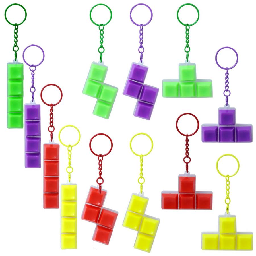 カチカチキーボード キーホルダー ブロック型 3種×4色 12種セット