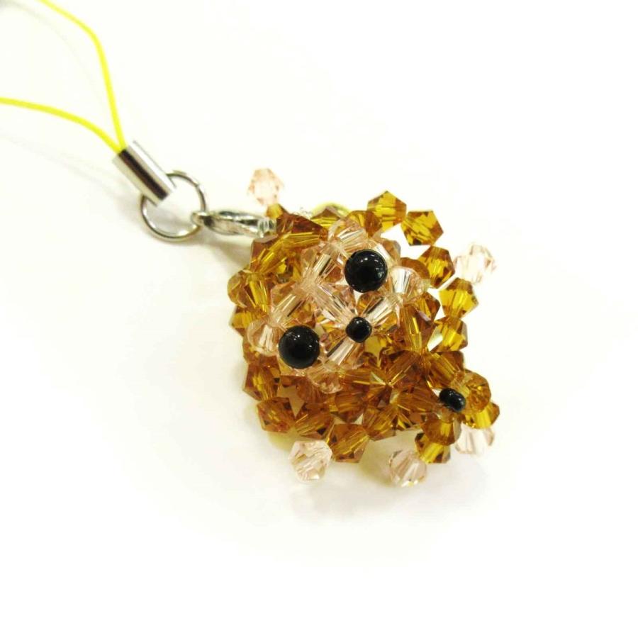 クリスタルビーズ ストラップ さる ブラウン 604-700 : テンマヤ