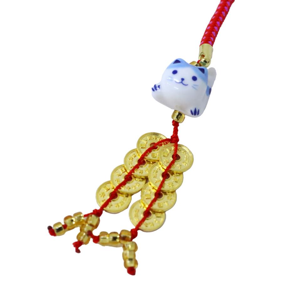 五円玉ストラップ 開運にゃんにゃん 選べる4種類 お守り 根付 猫 ねこ
