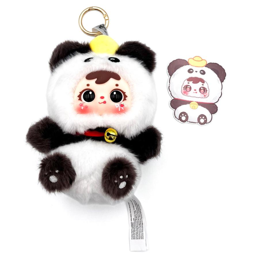 ひなか　ワンSALE✳︎ハンドメイド✳︎丸型巾着　片紐　くまのボタン付き Samuel アニマル ブラインドボックス 6個入りBOX 6種＋シークレット2種