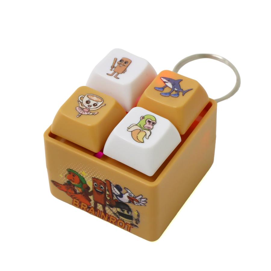 AIモンスター キーボード キーホルダー 光ってしゃべる サウンド