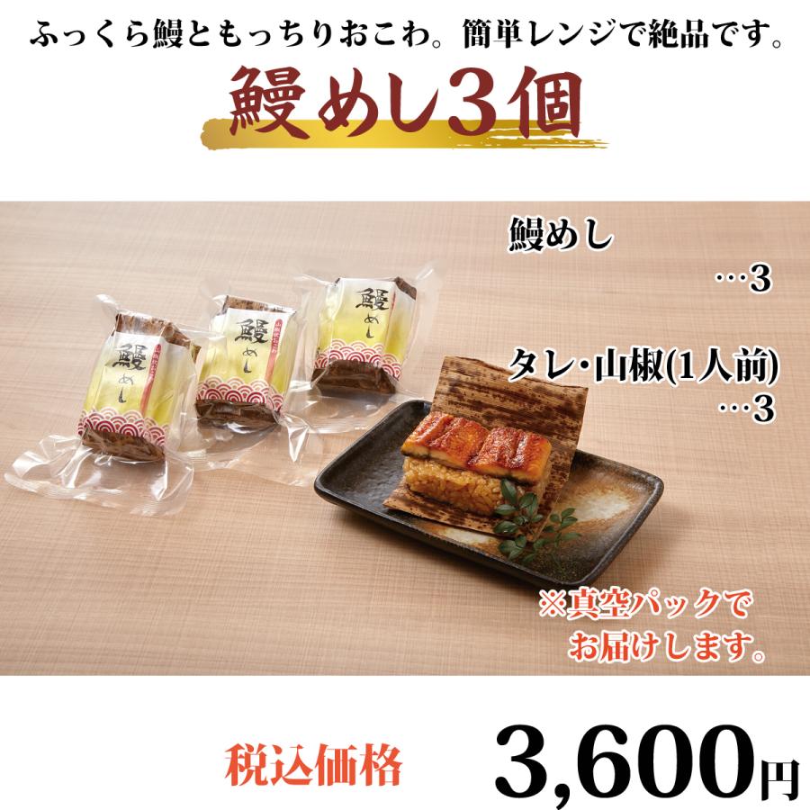 うなぎ 鰻 国産 プレゼント 蒲焼 おこわ 鰻めし 100g×3個セット ての字 | ての字 | 01