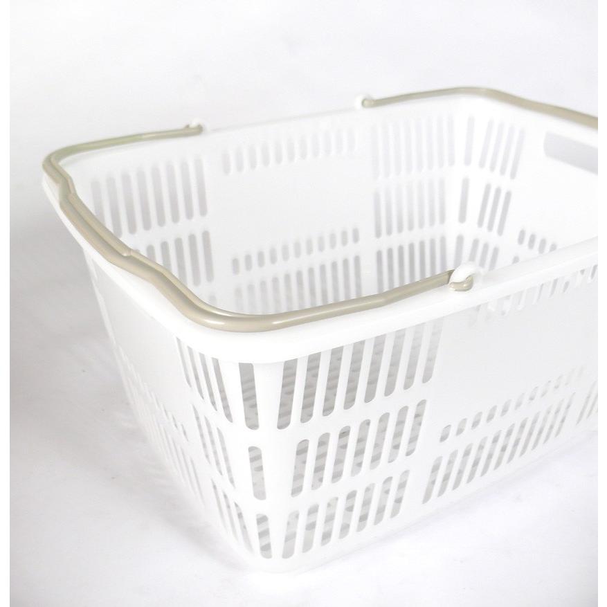 □買い物かご33リットル CB-33E ナチュラルホワイト×Fグレー