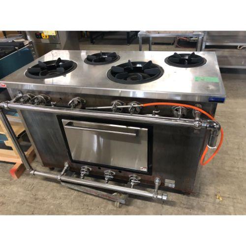 6463【程度良好】2020年製 マルゼン 業務用ガスレンジ MGR-126DS 都市ガス