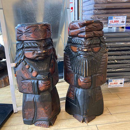 装飾 木彫りアイヌの人 業務用 中古/送料別途見積 : 業務用厨房機器の