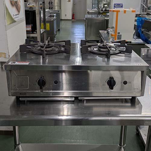 2口ガスコンロ リンナイ(Rinnai) ET21-2STSY-S 都市ガス 業務用 中古 