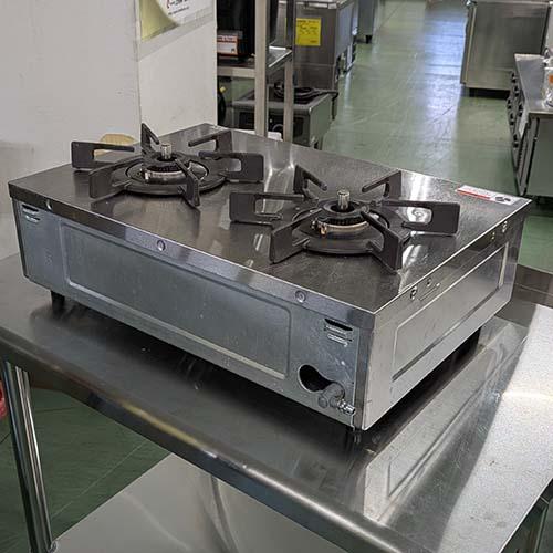 2口ガスコンロ リンナイ(Rinnai) ET21-2STSY-S 都市ガス 業務用 中古