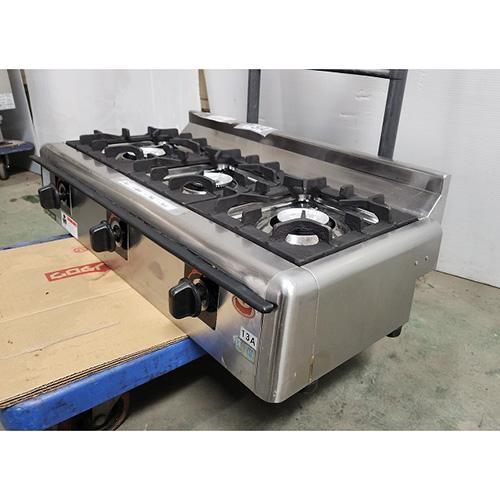 卓上ガスコンロ 3口 内管 マルゼン M-823E 都市ガス 業務用 中古/送料別途