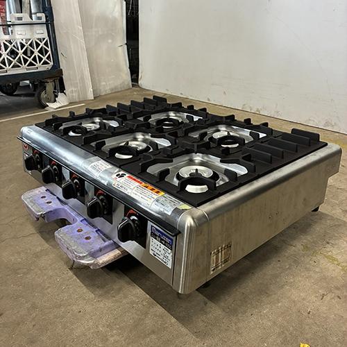 ガステーブルコンロ 5口 マルゼン M-825C 都市ガス 業務用 中古/送料