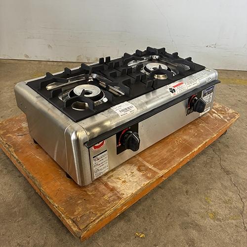 2口ガスコンロ マルゼン M-822E 都市ガス 業務用 中古/送料別途見積