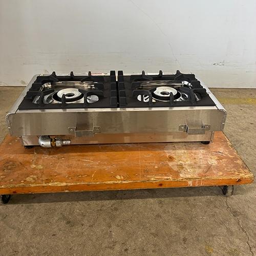 2口ガスコンロ マルゼン M-822E 都市ガス 業務用 中古/送料別途見積