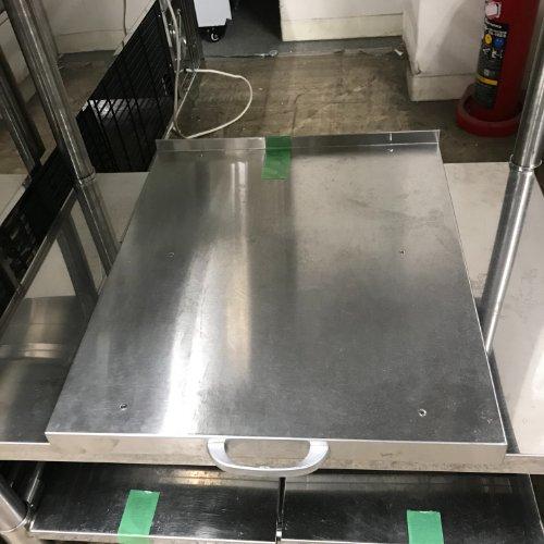作業台 中棚付き 炊飯スライド台車付き BGなし 業務用 中古/送料別途見積の画像