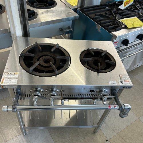 2口ガステーブル タニコー S-TGT-7545 プロパンガス 業務用 中古/送料 