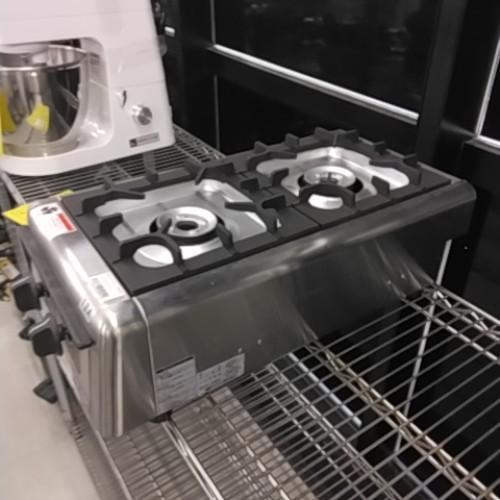 2口卓上ガスコンロ マルゼン M-822DC 都市ガス 業務用 中古/送料別途