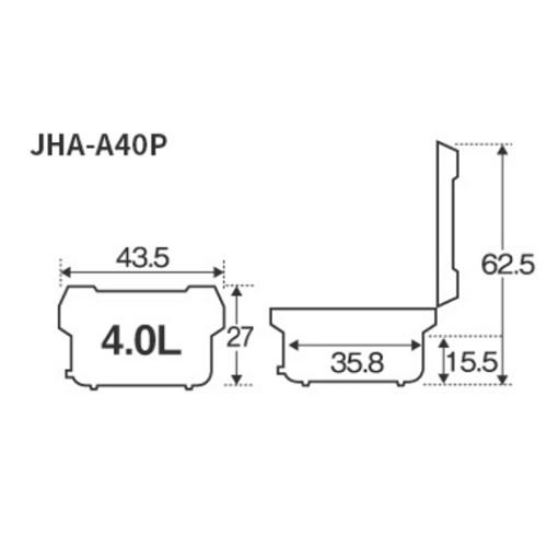 業務用/新品 タイガー 保温ジャー 電子ジャー(木目)JHA-A401 (JHA-A401-MO) 幅435×奥行358×高さ270(mm) 送料無料｜tenpos｜03