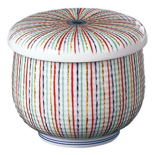 蒸し碗 黄地千本十草 むし碗 身の外形直径 74 蓋つきの高さ 70 業務用 新品 最低価格の