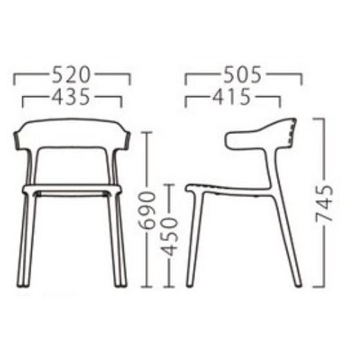 業務用椅子【プロシード】シュルームイスWH 21659-A 幅520×奥行505×高さ745 シート高450(mm)/業務用/新品/送料無料_1