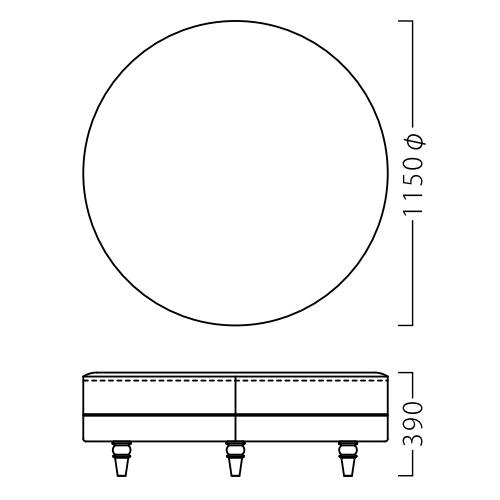 業務用椅子 ドレープ 1150φ Aランク /業務用/送料無料