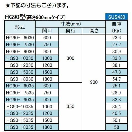 シンコー 吊戸棚 ガラス戸 幅1200×奥行350×高さ900 (HG90-12035)(送料無料)(業務用)の画像