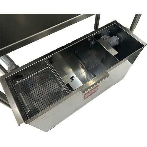 2槽シンク 1200*450*800BG90*60 シングルレバー付き グリストラップ