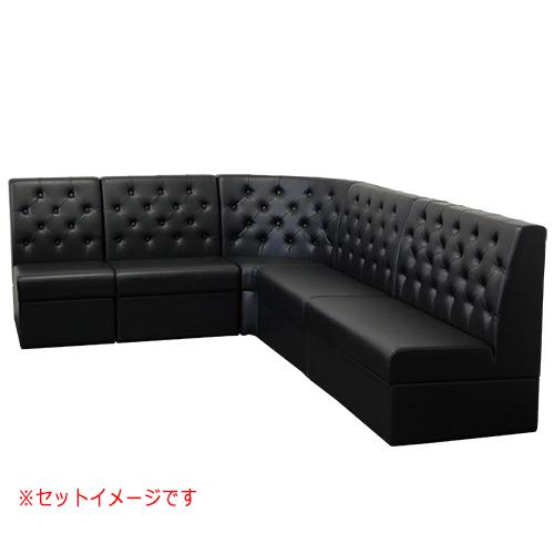 東京23区すべて送料無料 黒いボタン留めソファセット ボックスソファ ボタン留め W840 ブラックレザー 【テンポスオリジナル