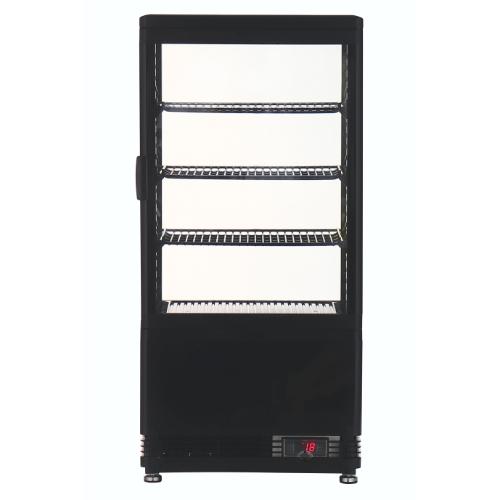 テンポスオリジナル】TB4面ガラス冷蔵ショーケース 68L 黒 TBSC4 テンポスオリジナル】TB4面ガラス冷蔵ショーケース 68L 黒 TBSC4
