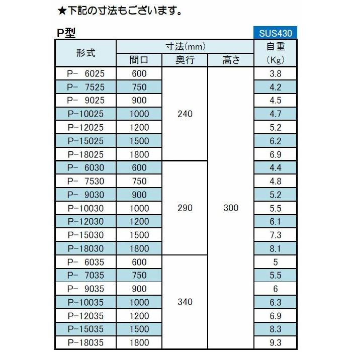 シンコー パイプ棚 幅750×奥行240×高さ300 (P-7525)(送料無料)(業務用)の画像