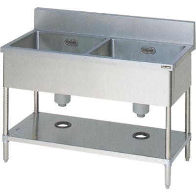 BS2-126/BS2-126N【マルゼン】二槽シンク 幅1200×奥行600×高さ800(mm