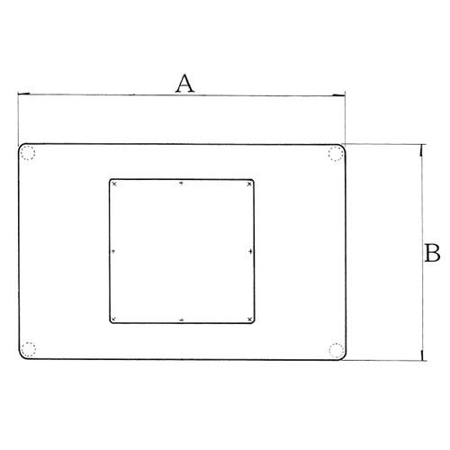 ハヤシ スチールベーステーブル脚 ベースサイズ：A850×B550×【高さ指定