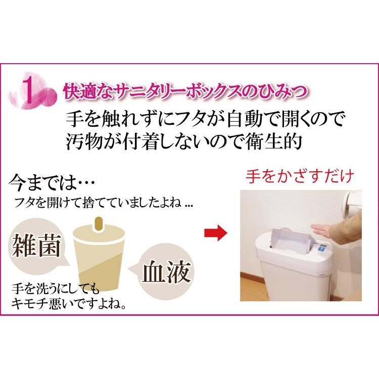 サニタリーボックス 自動開閉タイプ ゴミ箱 ごみ箱 トイレポット ノンタッチサニタリーボックススターターセット 送料無料