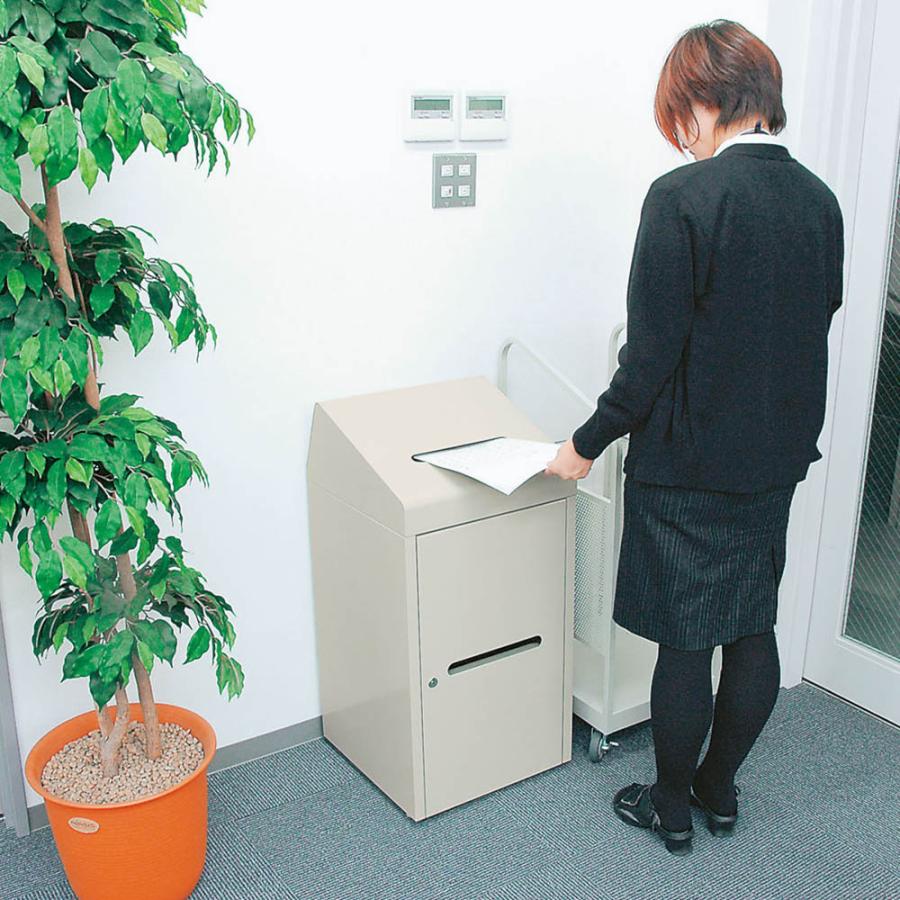 機密文書回収ボックス A4 屋内 業務用 回収箱 ダストペーパー リサイクル 店舗 施設 学校 会館 ホテル オフィス YW-169L-ID 山崎産業 メーカー直送品