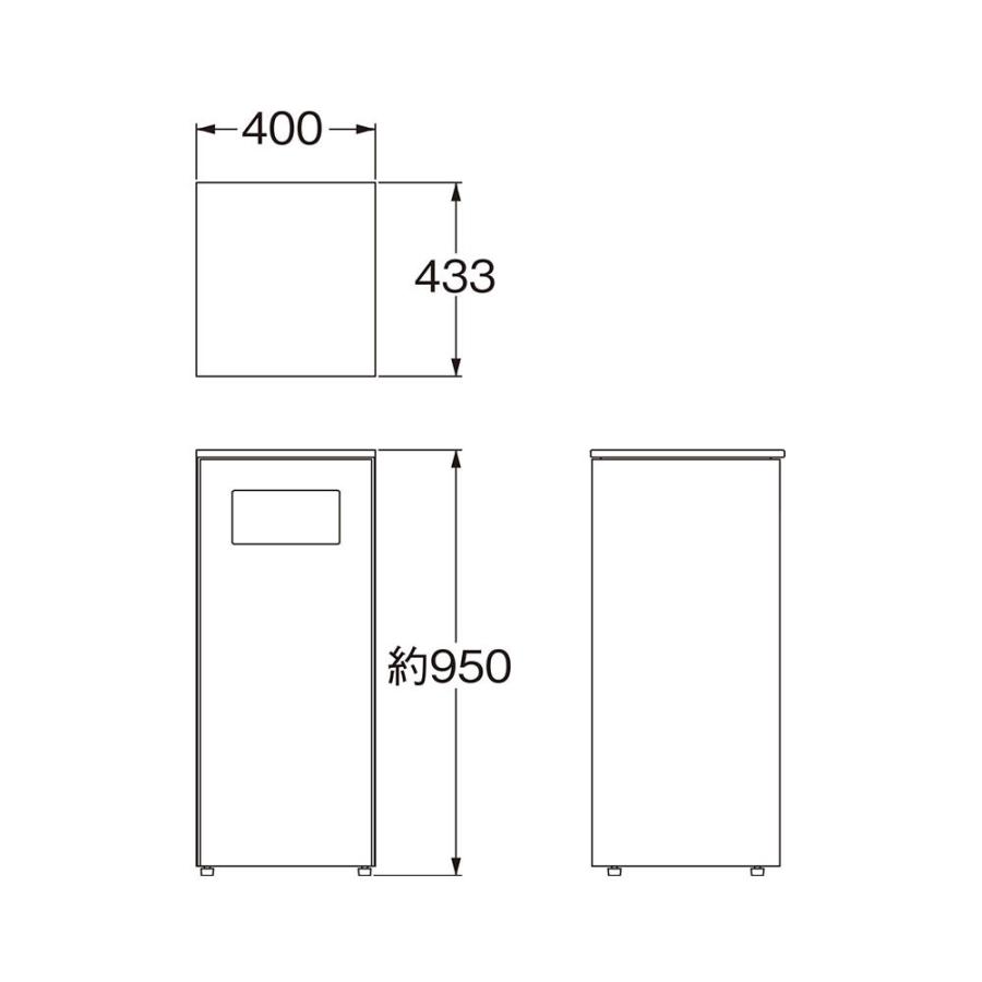 ダストボックス分別NK-4545A W 人工大理石天板 屋内 業務用 約42L ゴミ箱 リサイクルボックス 店舗 施設 会館 YW-304-ID-J 山崎産業 メーカー直送品の画像