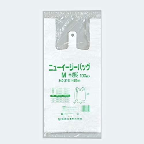 レジ袋 M　半透明　340×430mm　2000枚　福助工業　ニューイージーバッグ M 半透明