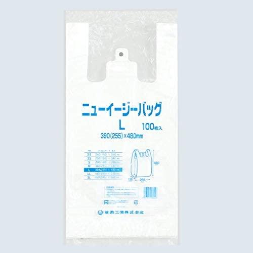 レジ袋 L　乳白　390×480mm　1000枚　福助工業　ニューイージーバッグ L 乳白