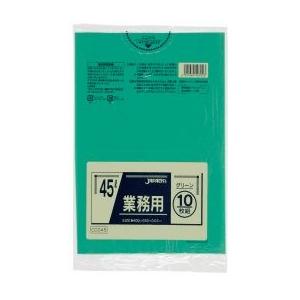 ジャパックス 業務用ポリ袋 45L 緑 0.030mm 600枚 10枚×60冊入 CCG45