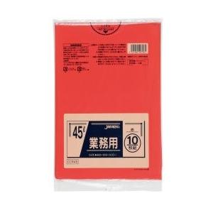 ジャパックス 業務用ポリ袋 45L 赤 0.030mm 600枚 10枚×60冊入 CCR45