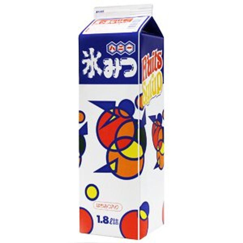 ハニー 氷みつA 1.8リットル 真っ赤なりんご味 8本セット : 店舗用品