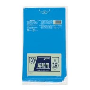 ジャパックス 業務用ポリ袋 90L 青  0.045mm 300枚 10枚×30冊入 P-91