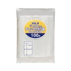 ジャパックス チャック付ポリ袋  0.080mm×340mm×480mm 400枚 100枚×4冊入 VGL-8 チャック付きポリ袋