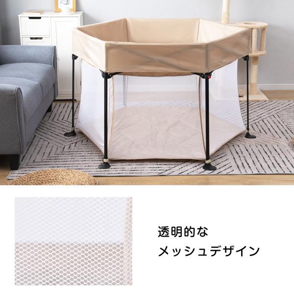 ベビーサークル 折りたたみベビーサークル 洗えてたためる 扉付き 六角形 ベビーゲート ベビーフェンス プレイヤード キッズ 赤ちゃん 子供 子供部屋|tenpu48|11