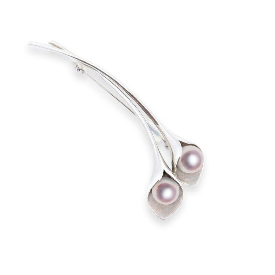 真珠 ブローチ SV 7.5mm あこや アコヤ 宇和島 パール 誕生日 結婚式 結婚記念日 人気 送料無料 プレゼント