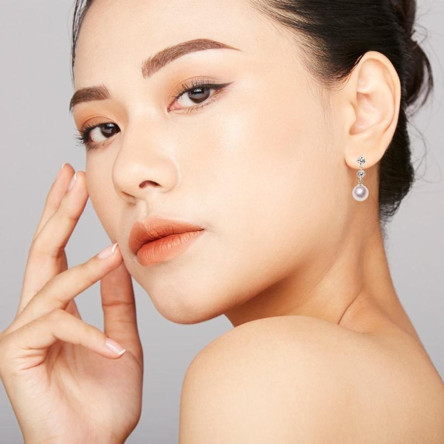 【即納】真珠 イヤリング SV 7.5mm あこや アコヤ 宇和島 パール 誕生日 結婚式 結婚記念日 カジュアル 人気 送料無料 プレゼントの画像