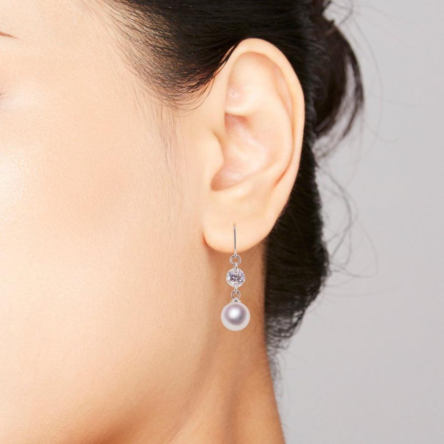 真珠 ピアス SV 7.5mm あこや アコヤ 宇和島 パール 誕生日 結婚式 