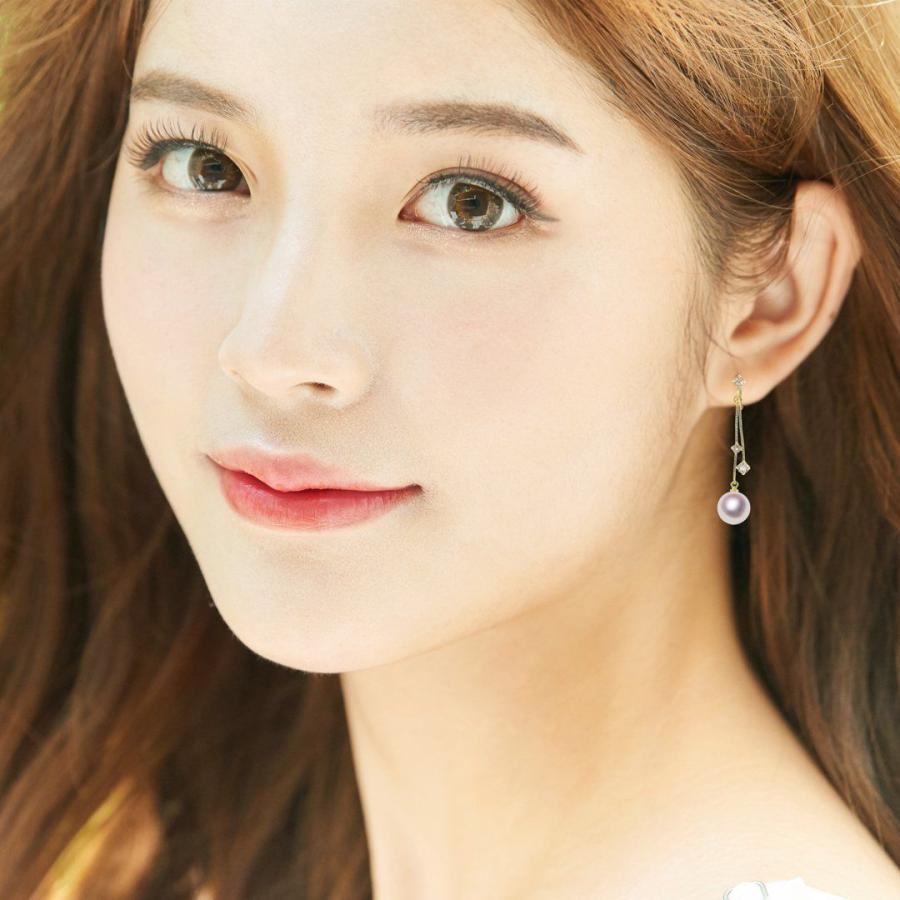 真珠 イヤリング K18 7.5mm あこや アコヤ 宇和島 パール 誕生日 結婚 