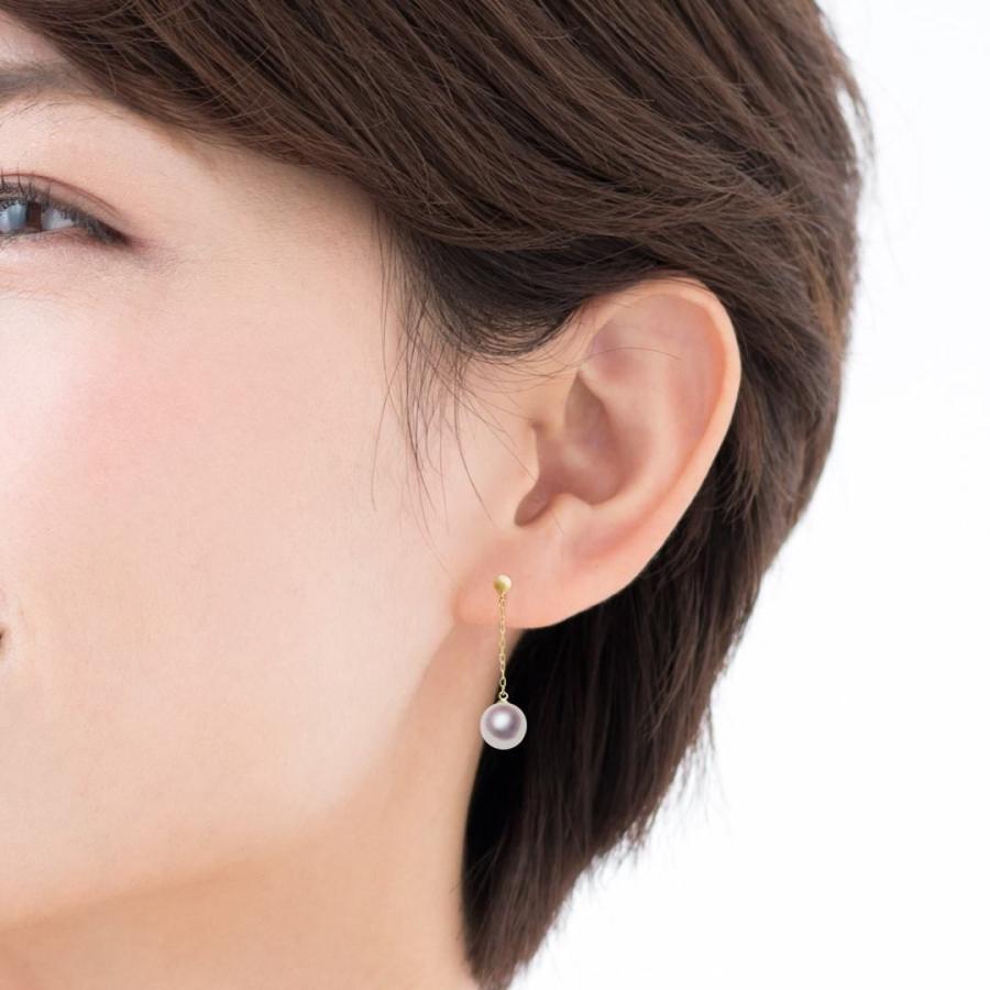 真珠 ピアス K18 7.5mm あこや アコヤ 宇和島 パール 誕生日 結婚式