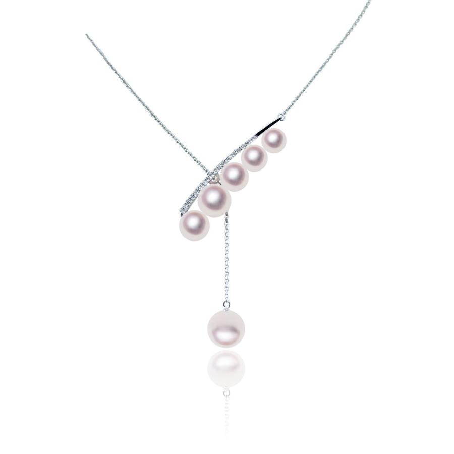 ete K18 WG 0.09ct レイヤー ダイヤモンド バー ネックレス ete K18 WG 0.09ct レイヤー ダイヤモンド バー ネックレス